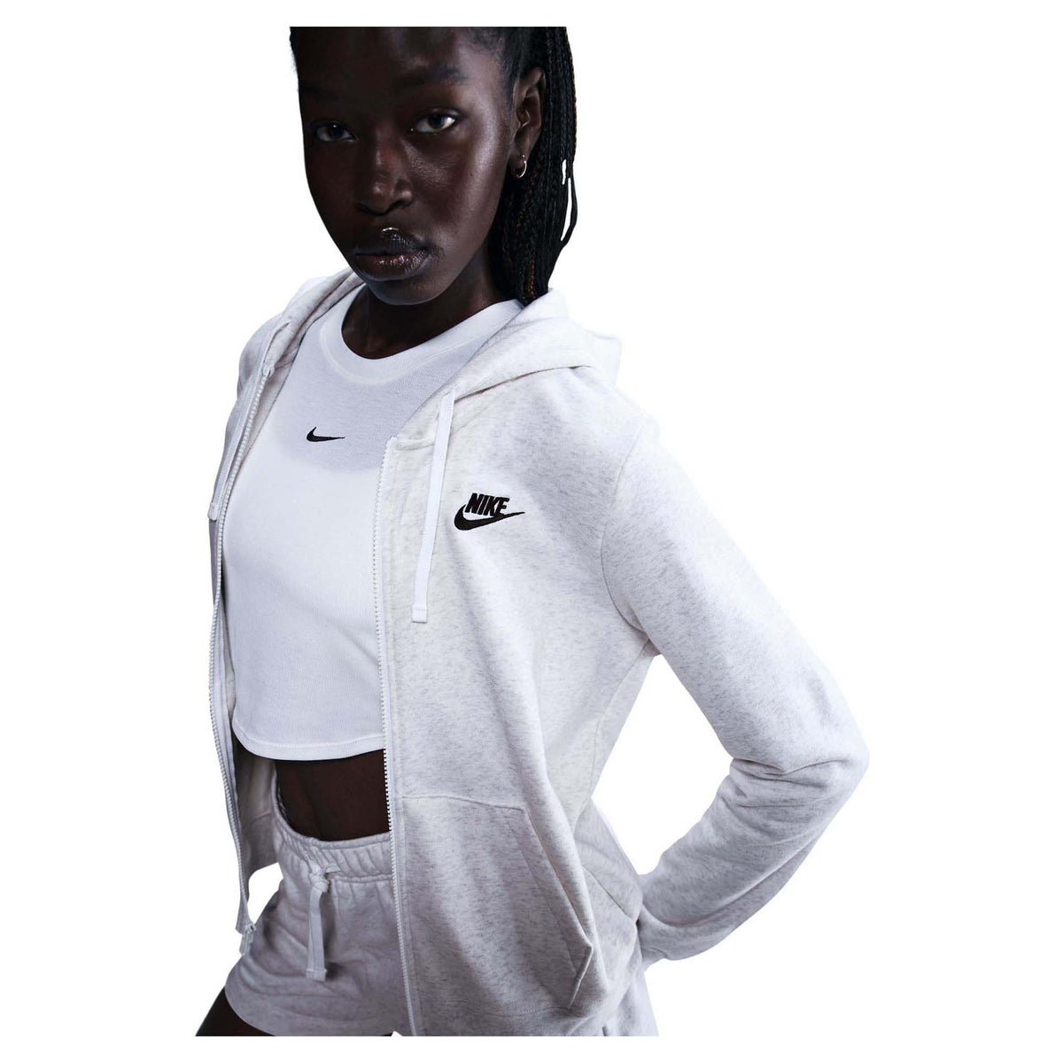 nike zip up women's nike white sweatshirt