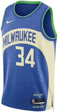 Men's NBA Milwaukee Bucks Giannis Antetokounmpo 2023/24 City Edition Swingman Jersey