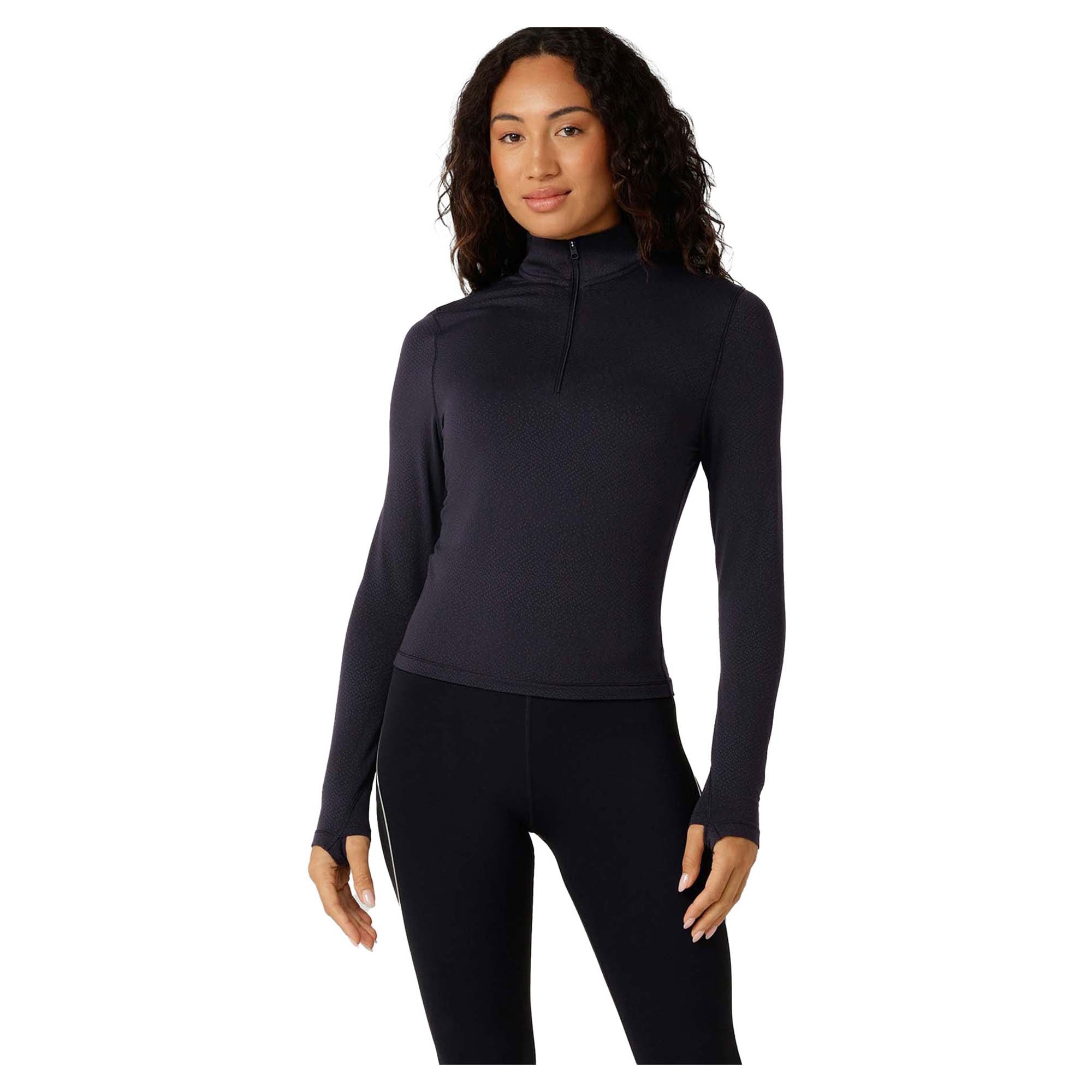 Lorna Jane Women's Iconic Active Quarter Zip Long Sleeve Top