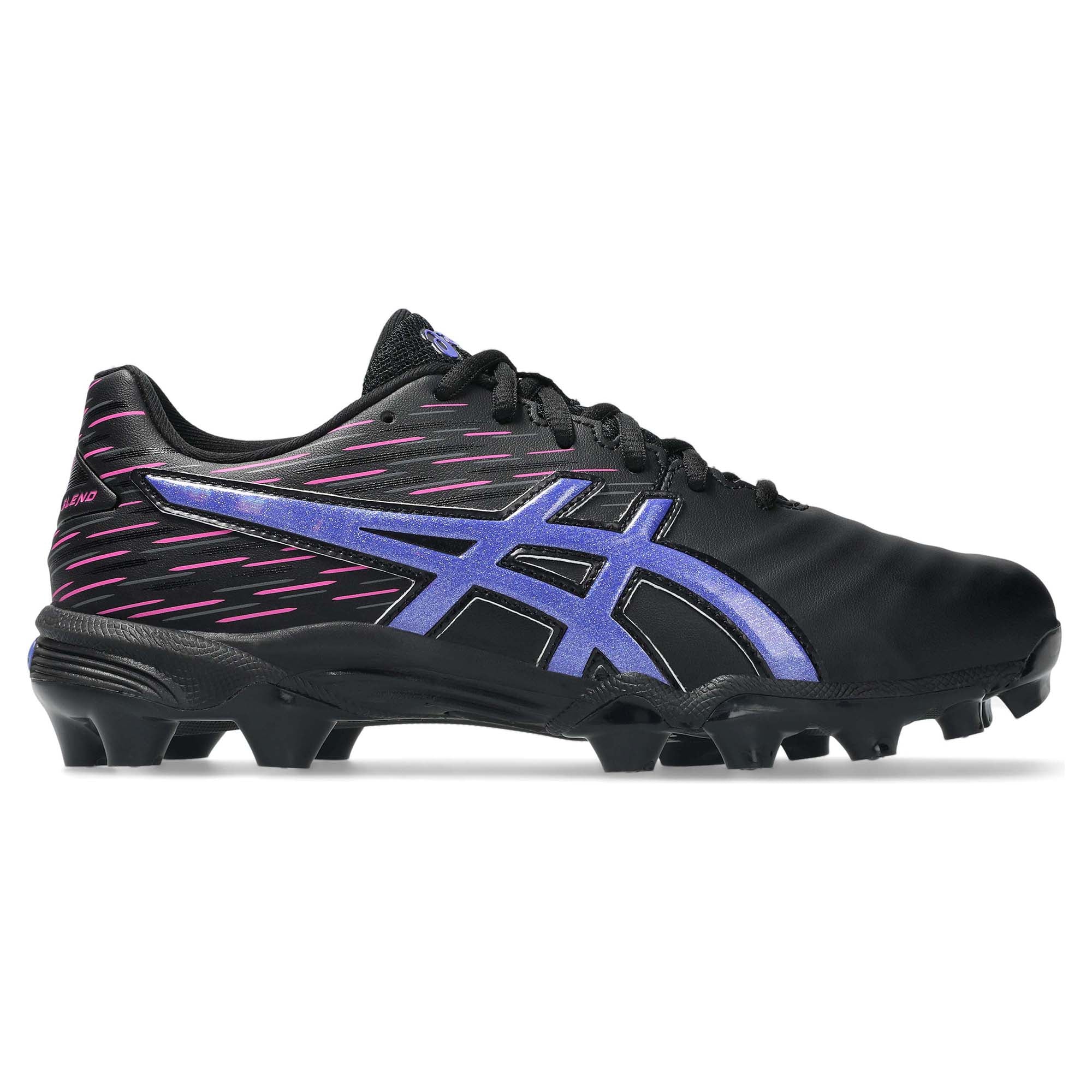 asics football boots black and pink