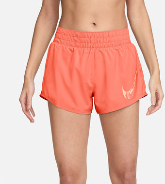 Women's One Mid-Rise Brief-Lined Graphic Shorts