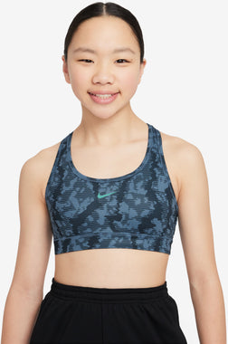 Pro Swoosh Big Kids' Reversible Allover Print Sports Bra