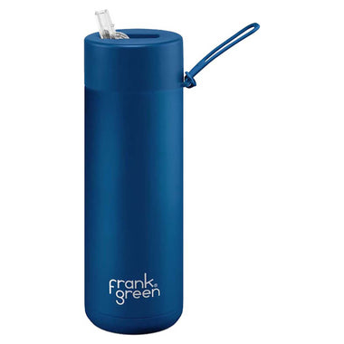 595ml Stainless Steel Ceramic Reusable Straw Lid Water Bottle