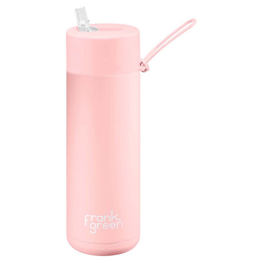 595ml Stainless Steel Ceramic Reusable Straw Lid Water Bottle