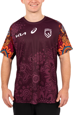Brisbane Broncos Replica Indigenous Run Out Tee '26