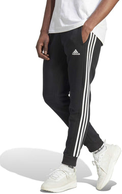 Men's Essentials Fleece 3-Stripes Tapered Cuff Joggers