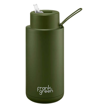 1L Ceramic Reusable Straw Lid Water Bottle