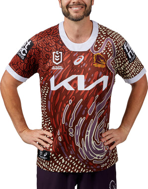 Men's NRL Brisbane Broncos 2024 Replica Indigenous Jersey