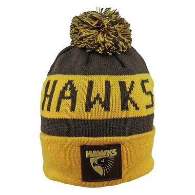 Adult's AFL Hawthorn Hawks Football Club Bar Beanie