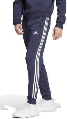 Men's Essentials Fleece 3-Stripes Tapered Cuff Joggers