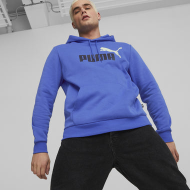 Men's Essentials+ 2 Coloured Big Logo Fleece Hoodie