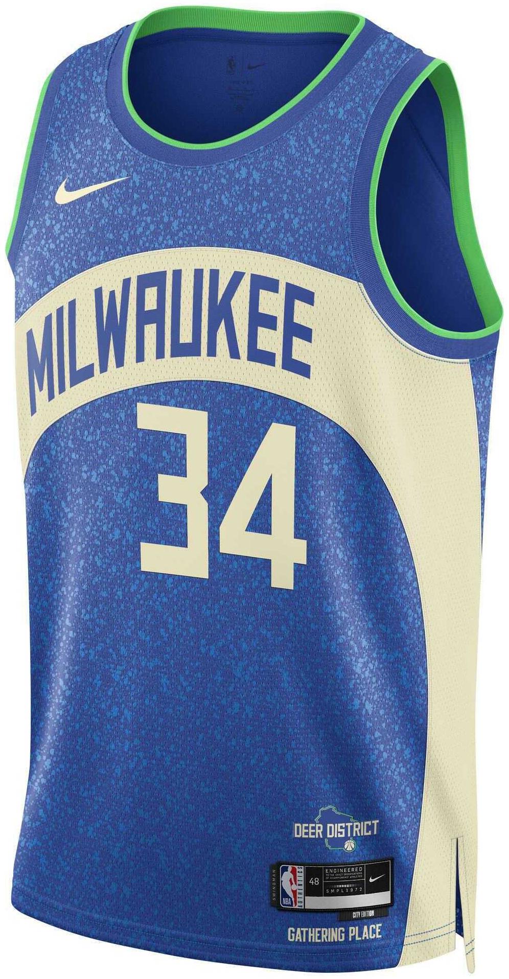 milwaukee bucks new jersey Nike Men's NBA Milwaukee Bucks Giannis Antetokounmpo 2023/24 City