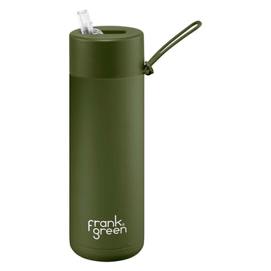 595ml Ceramic Reusable Straw Lid Water Bottle