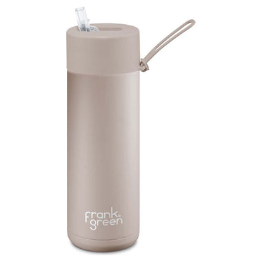 595ml Stainless Steel Ceramic Reusable Straw Lid Water Bottle