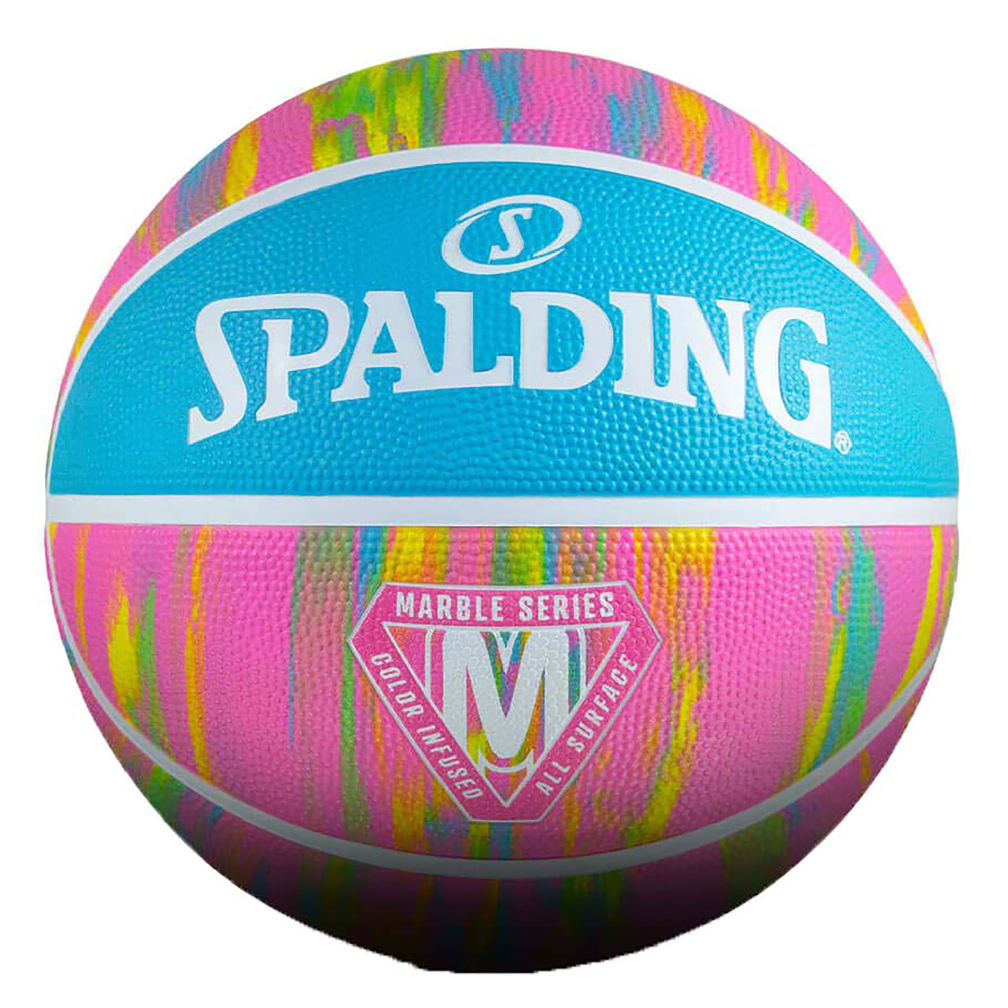 Spalding Marble Pink Multi Outdoor Basketball INTERSPORT AUSTRALIA