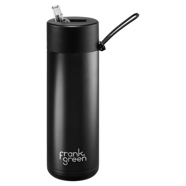 595ml Stainless Steel Ceramic Reusable Straw Lid Water Bottle