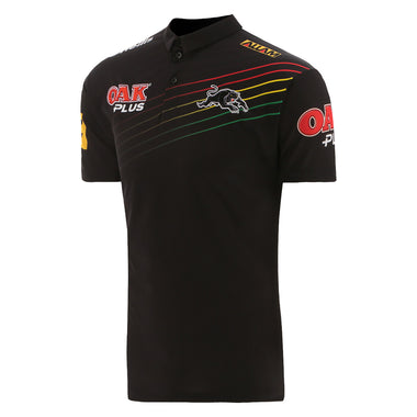 Men's NRL Penrith Pantshers 2023 Black Media Polo