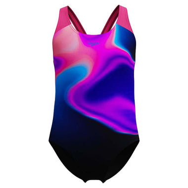 Junior Girl's Placement Splashback One Piece Swimsuit