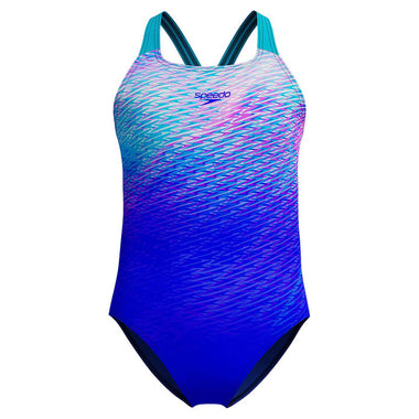 Junior Girl's Print Placement Powerback One Piece