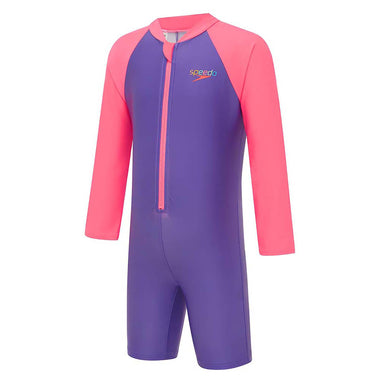 Toddler Girl's Long Sleeve Zip Sunsuit