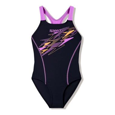 Girl's Medley Logo Medalist One Piece Swimsuit