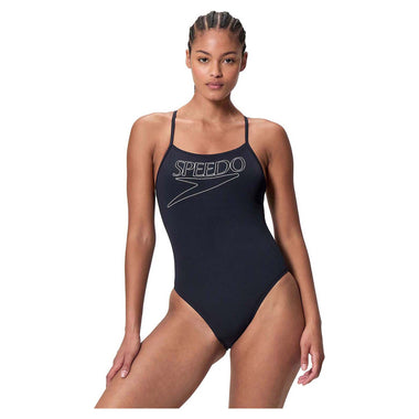 Women's Classic Logo Thinstrap One Piece Swimsuit