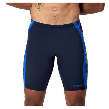 Men's Print Spliced Jammer Shorts