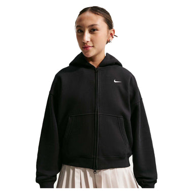 Girl's Sportswear Studio Oversized Fleece Full-Zip Jacket