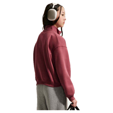 Girl's Sportswear Studio Fleece Oversized 1/4 Zip Sweatshirt