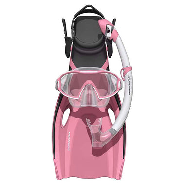 Junior's Horizon Dry Silicone Mask, Snorkel & Fin Set (Size L/XL)