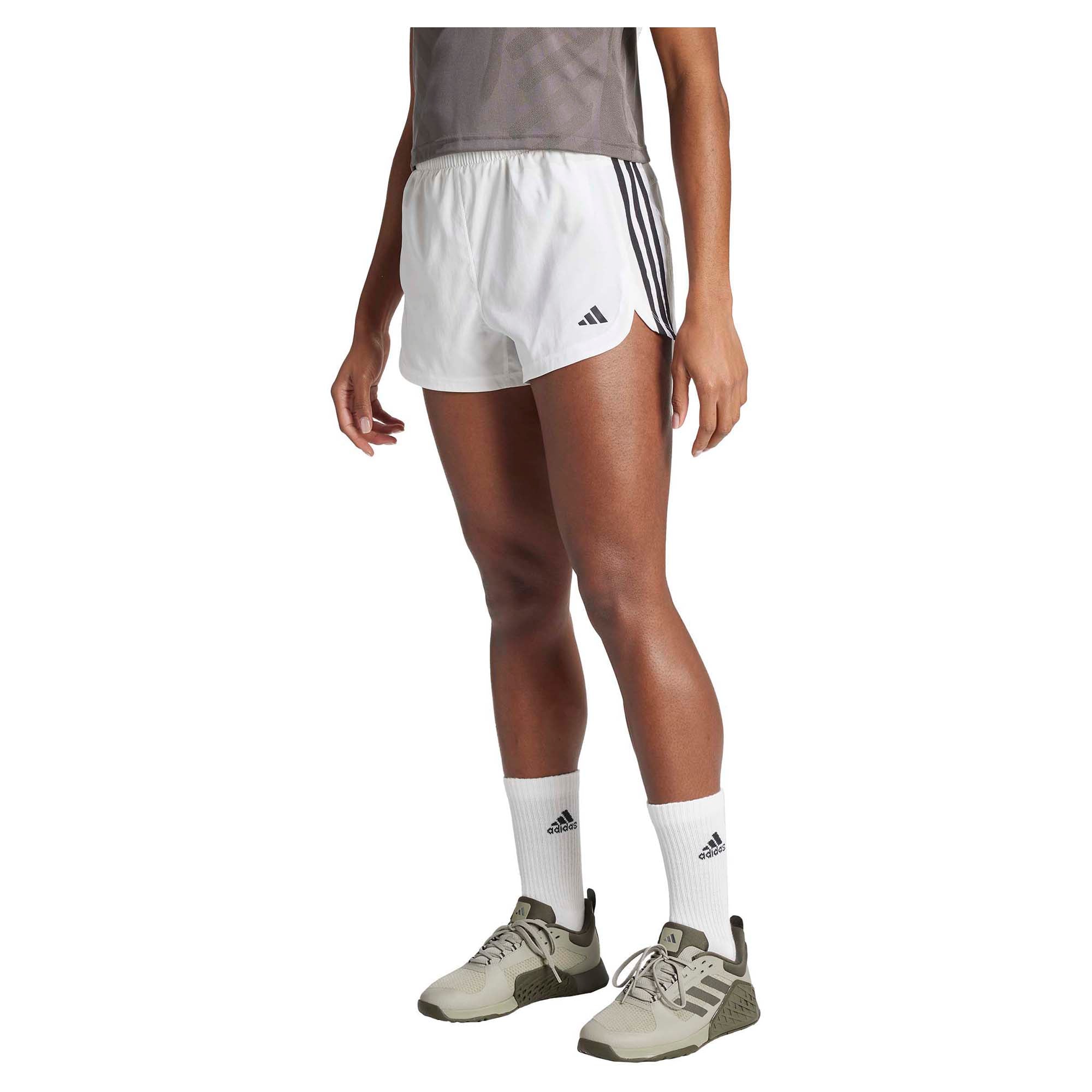 Adidas Women's Pacer Training 3-Stripes Woven High Rise Shorts