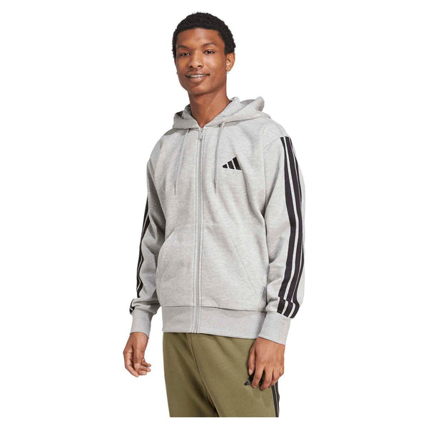 Adidas Men's Essentials Three Stripes Fleece Hooded Jacket