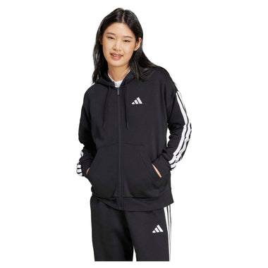 Women's Essentials 3-Stripes Full-Zip Fleece Hoodie