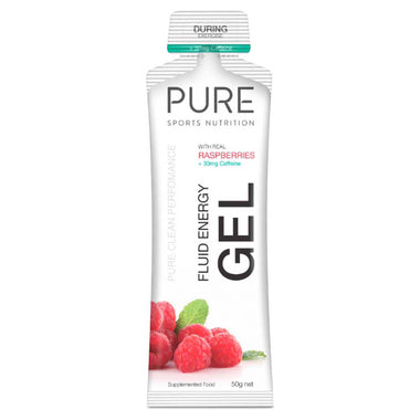 50g Raspberry & 30mg Caffeine Fluid Energy Gel