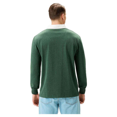 Men's Solid Dye Rugby Jersey Long Sleeve Top