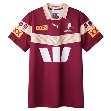 Men's State Of Origin Queensland Maroon 2026 Captains Run Replica Jersey