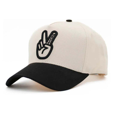 Peace Curved Snapback Cap