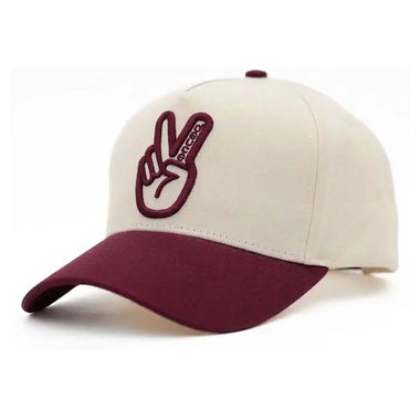Peace Curved Snapback Cap