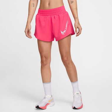 Women's One Mid-Rise Brief-Lined Graphic Shorts