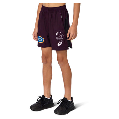 Junior's NRL Brisbane Broncos 2025 Replica Training Shorts Y