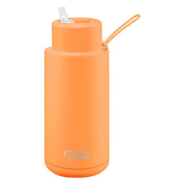 1L Ceramic Reusable Straw Lid Water Bottle