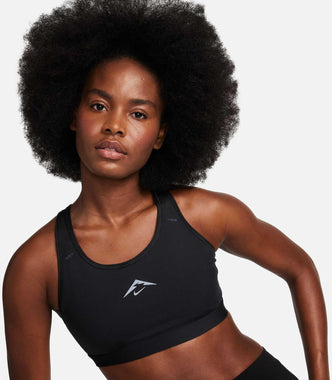 Trail Swoosh On-The-Run-Medium-Support Lightly Lined Sports Bra