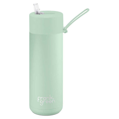 595ml Stainless Steel Ceramic Reusable Straw Lid Water Bottle