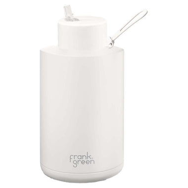 2L Stainless Steel Ceramic Reusable Straw Lid Water Bottle