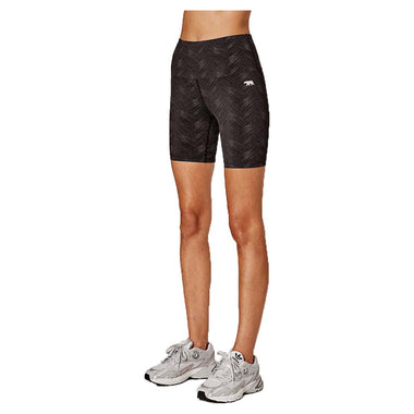 Women's Ab Waisted After Dark Zip 6 Inch Bike Shorts