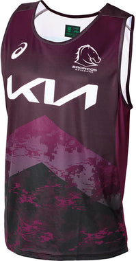 Men's NRL Brisbane Broncos 2024 Training Singlet