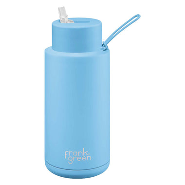 1L Ceramic Reusable Straw Lid Water Bottle