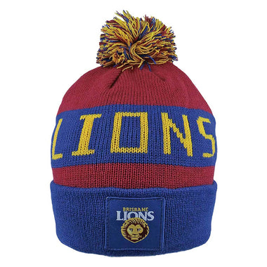 Adult's AFL Brisbane Lions Football Club Bar Beanie