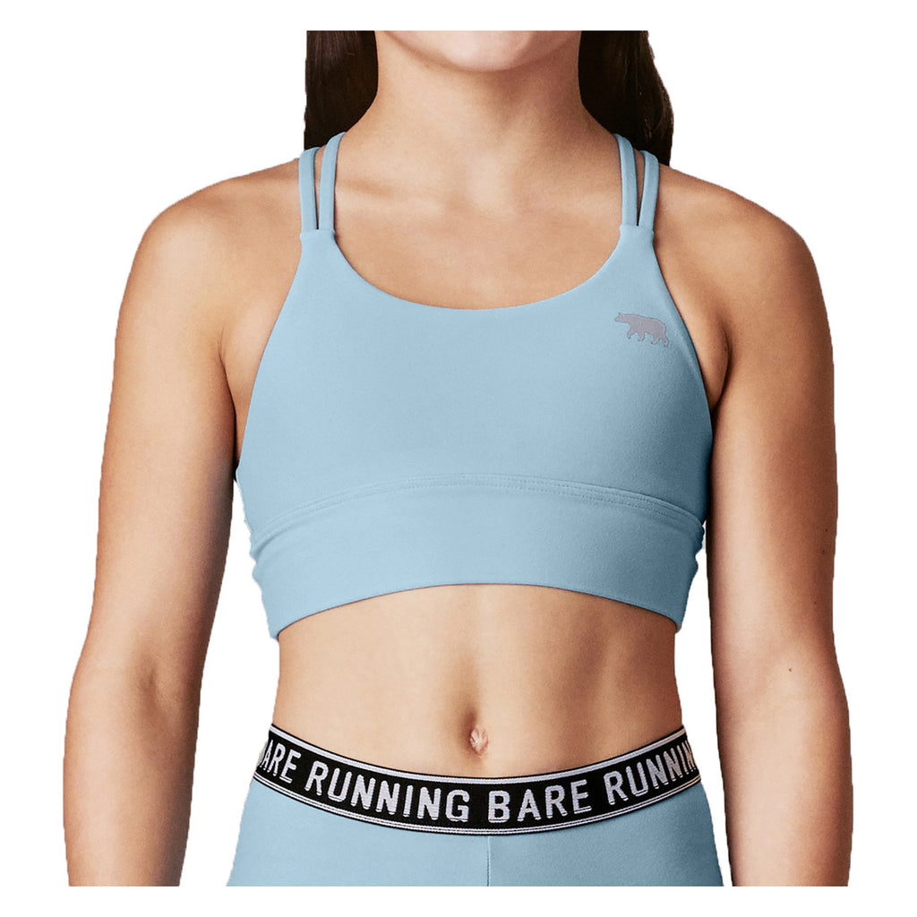 Running Bare Girl's Lotus Long Line Sports Bra